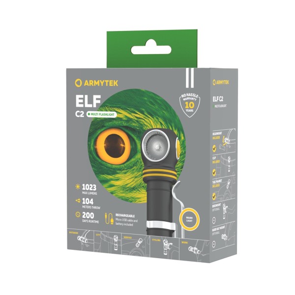 Latarka ARMYTEK Elf C2 światło Ciepłe - 1023lm