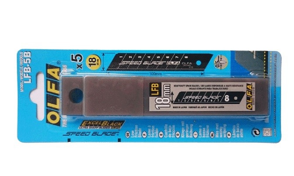 Ostrza segmentowe pokryte fluorem 18mm OLFA...