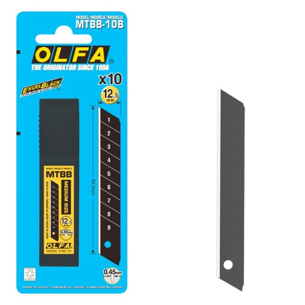 Ostrze segmentowe czarne 12,5mm OLFA MTBB-10B -...