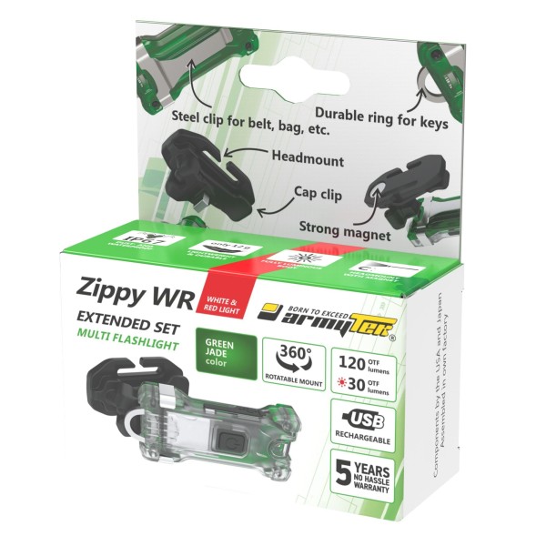 Latarka ARMYTEK Zippy WR Extended Set Green...