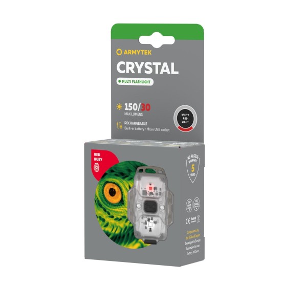 Latarka ARMYTEK Crystal Red światło Białe i...