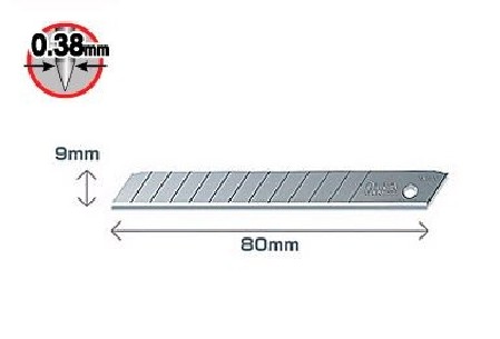 Ostrza segmentowe nierdzewne 9mm OLFA ASB-10S - 10szt 2