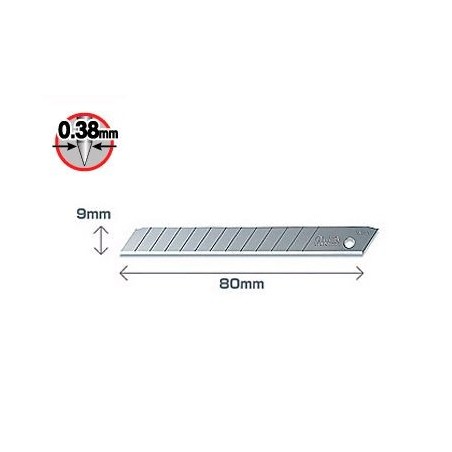 Ostrza segmentowe nierdzewne 9mm OLFA ASB-10S - 10szt