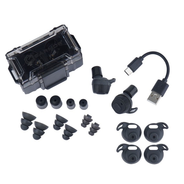 Aktywne ochronniki słuchu EARMOR M20 - Czarny