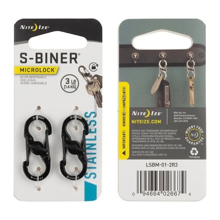 Karabińczyk Nite Ize S-Biner MicroLock - Czarny