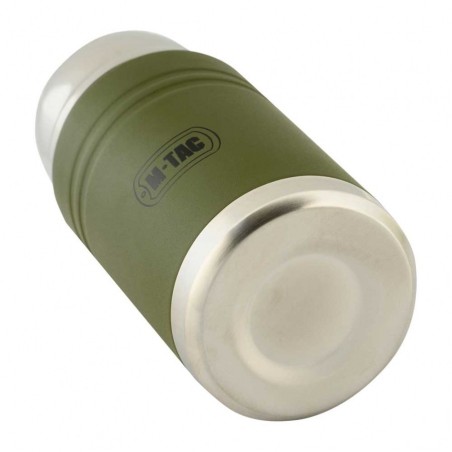 Termos na jedzenie ze składaną łyżką ze stali 750ml M-TAC - Olive