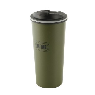 Kubek termiczny z zaworem 450ml M-TAC - Olive