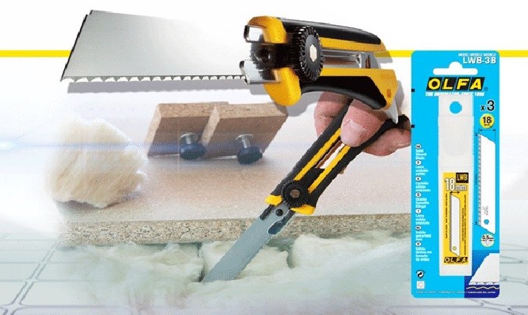 Ostrza niesegmentowe do izolacji 18mm OLFA LWB-3B - 3szt
