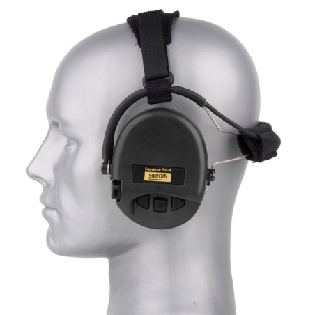 Ochronniki słuchu aktywne nakarkowe SORDIN Supreme PRO X - Czarne