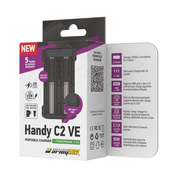 Ładowarka do akumulatorów ARMYTEK Handy C2 VE 2ch