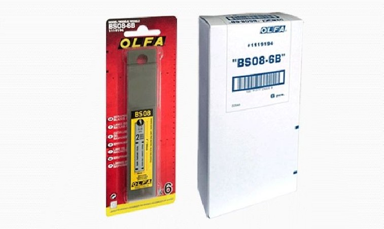 Ostrza do skrobaków BSR i XSR GRUBE 45mm OLFA BS08-6B - 6szt