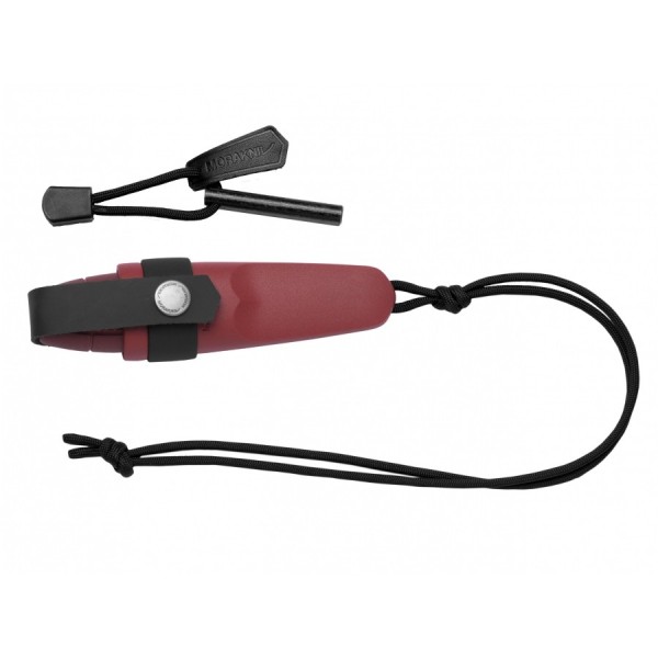 Nóż Morakniv Eldris czerwony z zestawem Neck Knife - stal nierdzewna