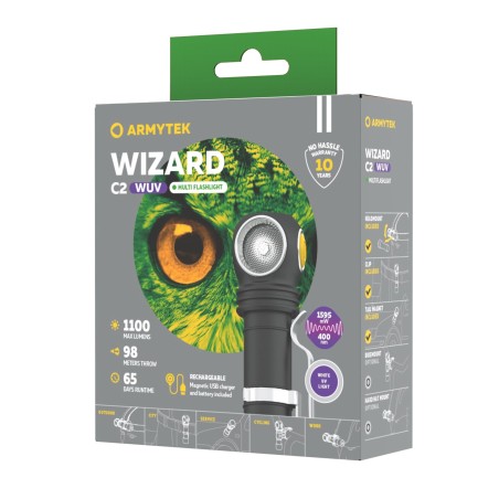 Latarka ARMYTEK Wizard C2 WUV światło Białe i Ultrafioletowe - 1100lm