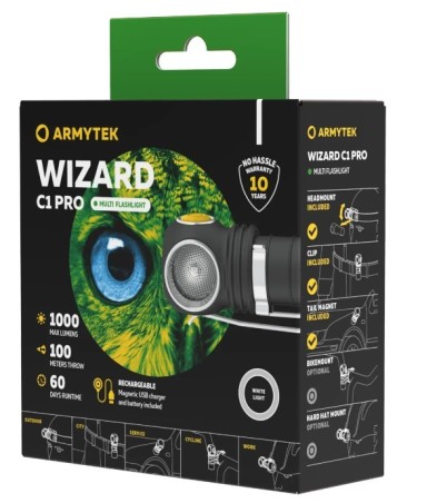 Latarka ARMYTEK Wizard C1 Pro światło Białe - 1000lm