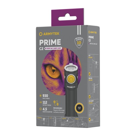 Latarka ARMYTEK Prime C2 Magnet USB Ciepły - 930lm