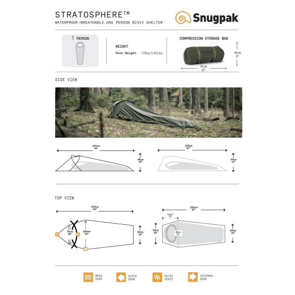 Namiot typu Norka Snugpak Stratosphere - Olive