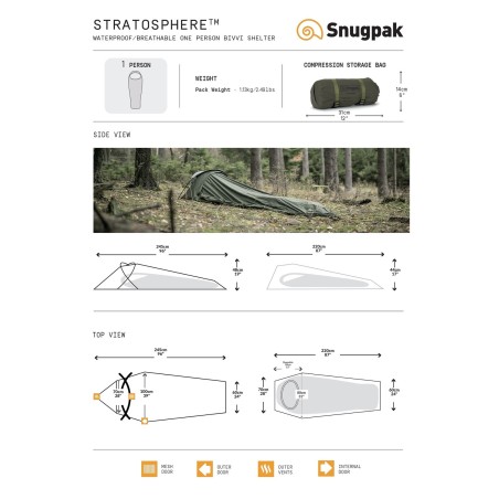 Namiot typu Norka Snugpak Stratosphere - Olive