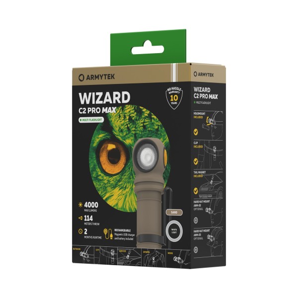 Latarka ARMYTEK Wizard C2 Pro Max Sand White -...