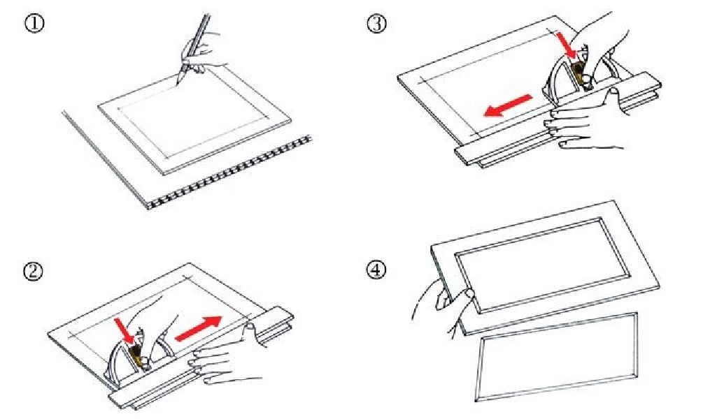 Nóż do passe-partout cięcia pod kątem OLFA MC-45