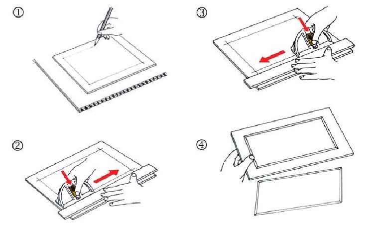 Nóż do passe-partout cięcia pod kątem OLFA MC-45