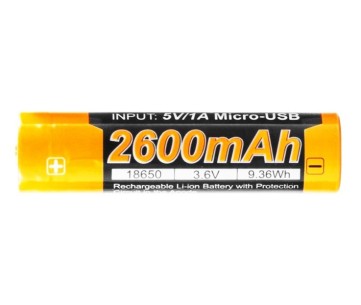 Akumulator FENIX USB 18650 2600 mAh 3,6V