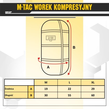 Worek kompresyjny M-TAC Large - Black