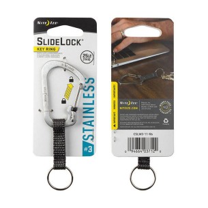 Karabińczyk Nite Ize SlideLock Key Ring 3 - Stalowy