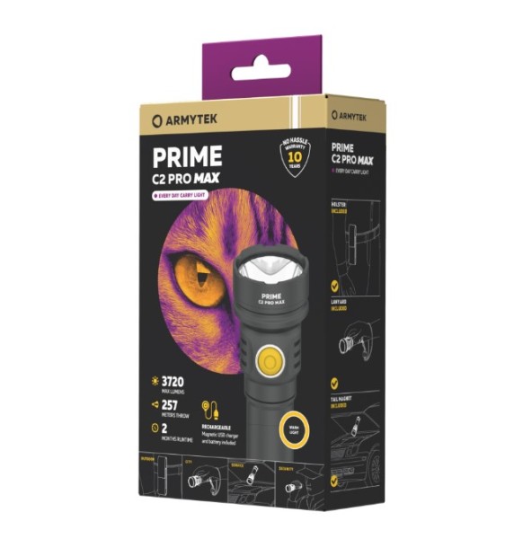 Latarka ARMYTEK Prime C2 Pro Max Warm - 3720 lm