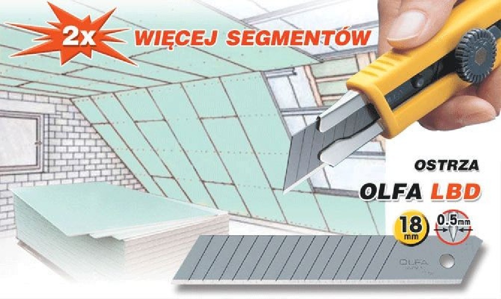 Ostrza segmentowe 18mm OLFA LBD-50 - 50szt