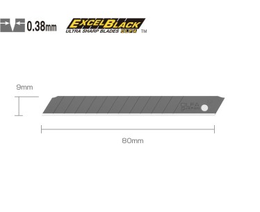 Ostrza segmentowe czarne 9mm OLFA ASBB-10 - 10szt 2