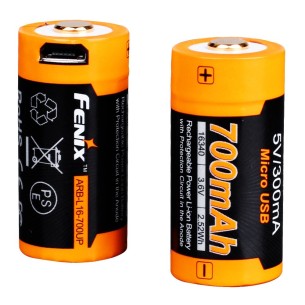 Akumulator RCR123 z microUSB FENIX ARB-L16UP 16340 700mAh
