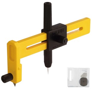 Cyrkiel nóż do wycinania kół śr. 1-15cm OLFA CMP-1