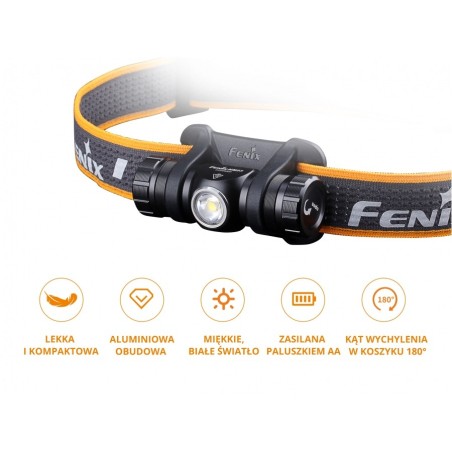 Latarka diodowa - czołówka FENIX HM23 - 240lm